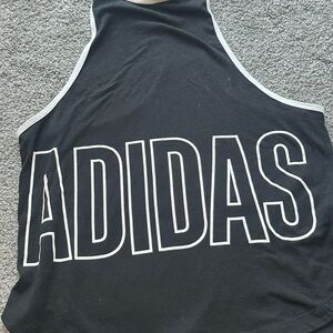 Adidas Black and White Logo Tag